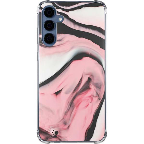 Pink Marble Ink Galaxy S24 Clear Case